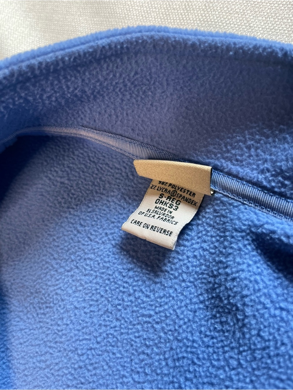 L.L. Bean Fleece Top Blue Quarter Zip Mock Neck Gorpcore Trailcore Après Ski - Picture 4 of 8